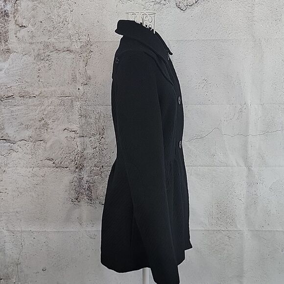 Billabong peacoat tailored basketweave in black Women's Size M - Picture 6 of 15